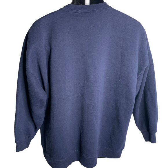 Vintage Mickey Mouse Crewneck Sweatshirt XL Blue Pullover Disney Jerry Leigh - Picture 4 of 6